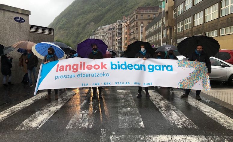 Gipuzkoako gehiego sindikalak SARErekin batera deitutako manifestazioa