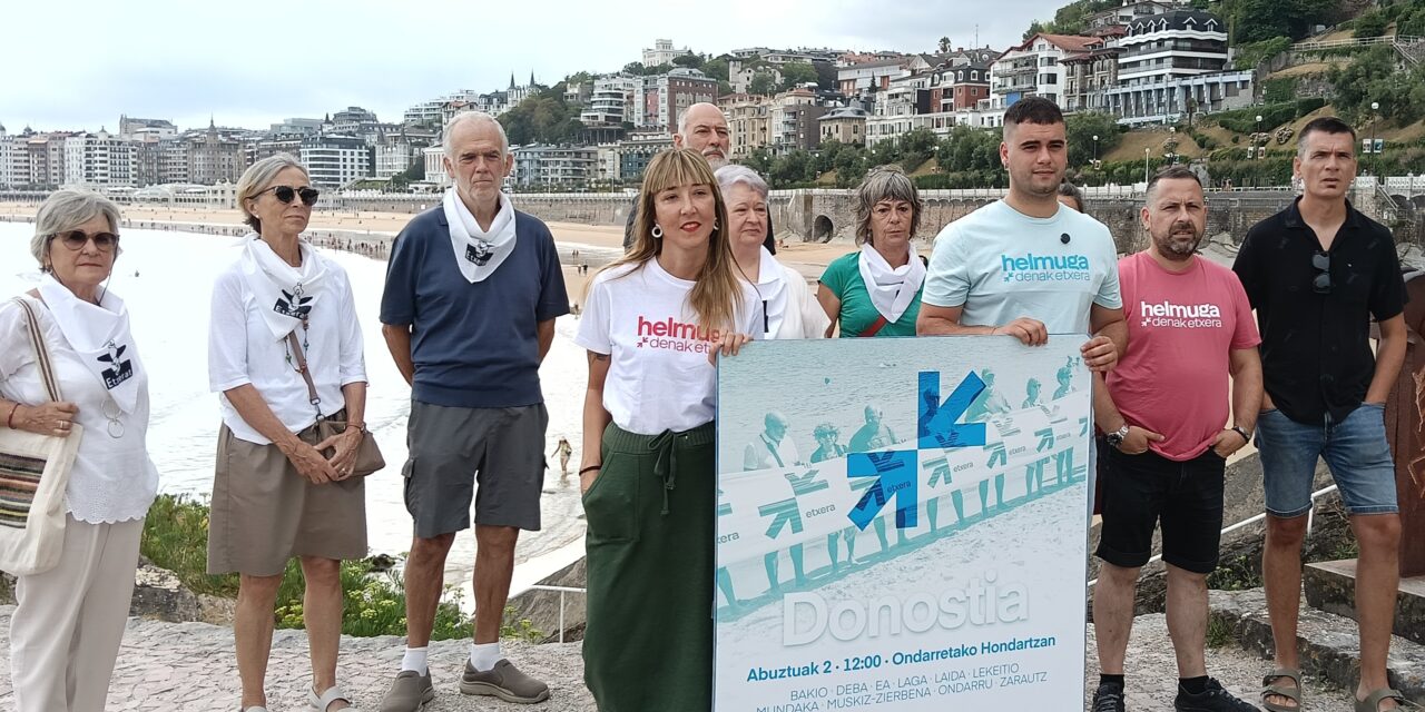 Abuztuaren 2an hego Euskal Herriko 11 hondartza hartuko ditugu konponbidearen, bakearen eta elkarbizitzaren aldeko aldarriekin